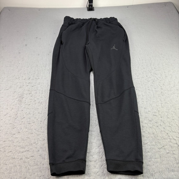 Jordan Pants Mens‎ Large Black Jogger Air Statement Slim Fit Athleisure Stretch - Picture 1 of 11